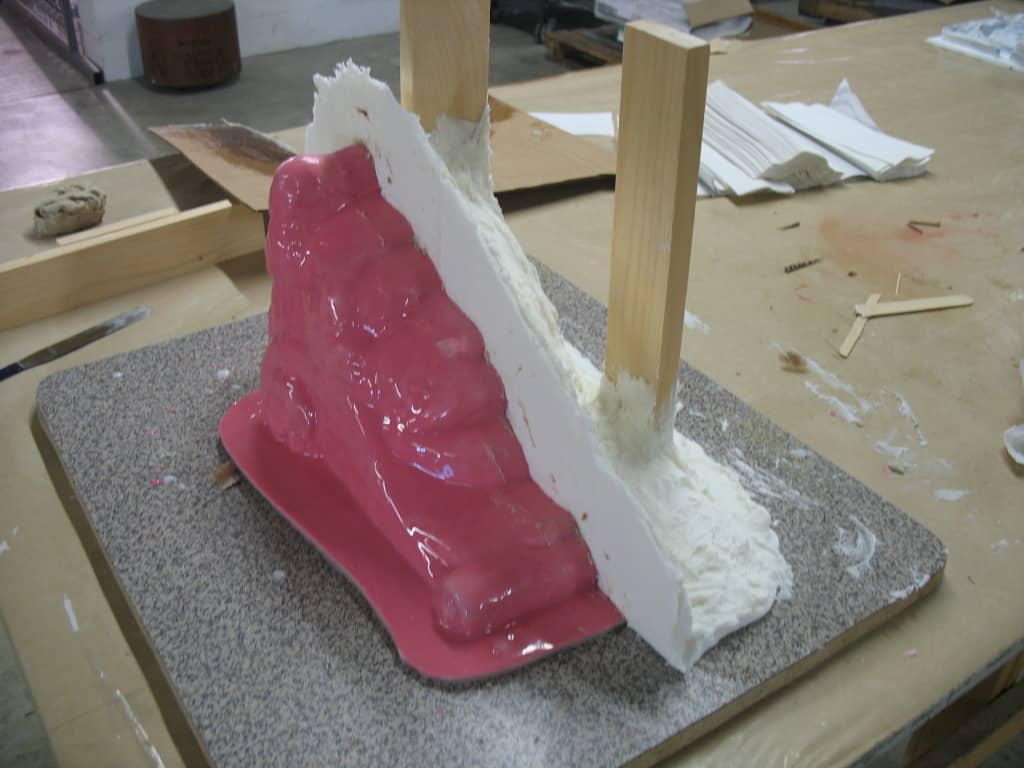 Prepare to Make Second Half of Mold Shell Allow Plastic to Cure