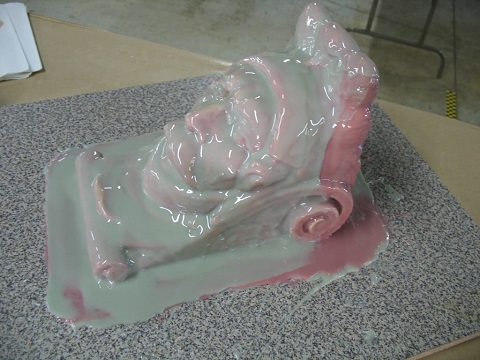 Third Layer of Rubber Polygel 35 Mold Making Rubber
