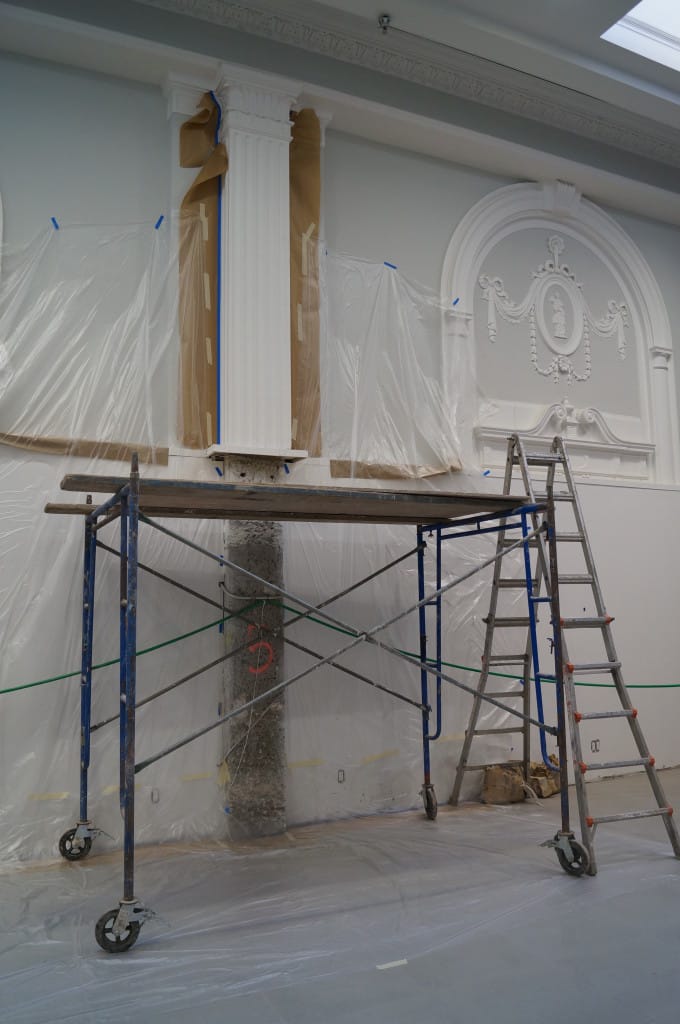 Intact Column used as Model Brush On Rubber Mold of Column