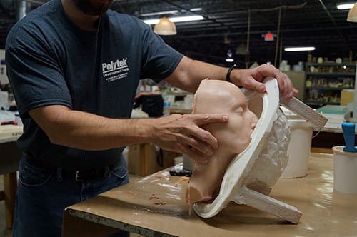 Remove Silicone Head from Mold SiliconeSkin with Silicone Foam