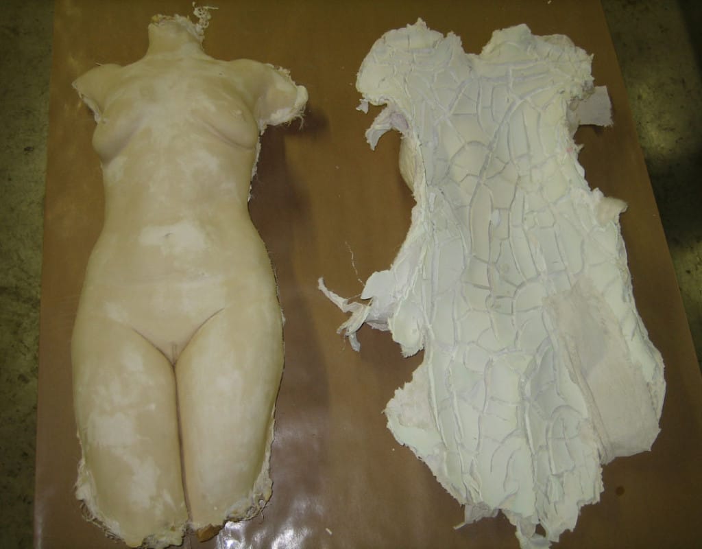 Plaster Casting from Hydrogel Mold Body Mold and Plaster Casting