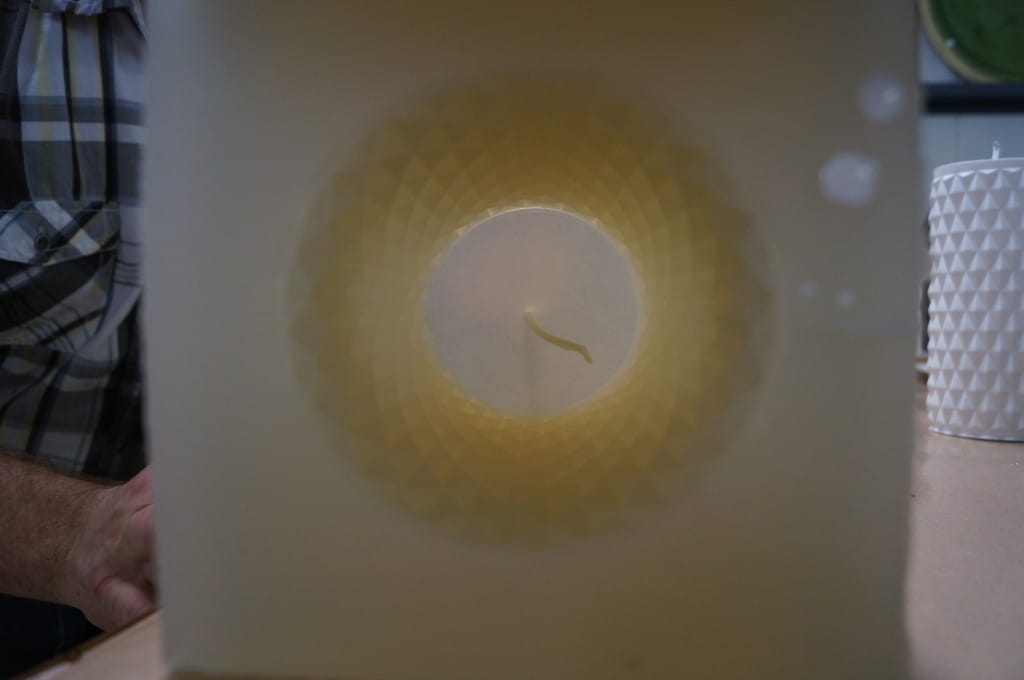 Feed the Wick Through Hole in Mold Candle Making with Silicone Mold