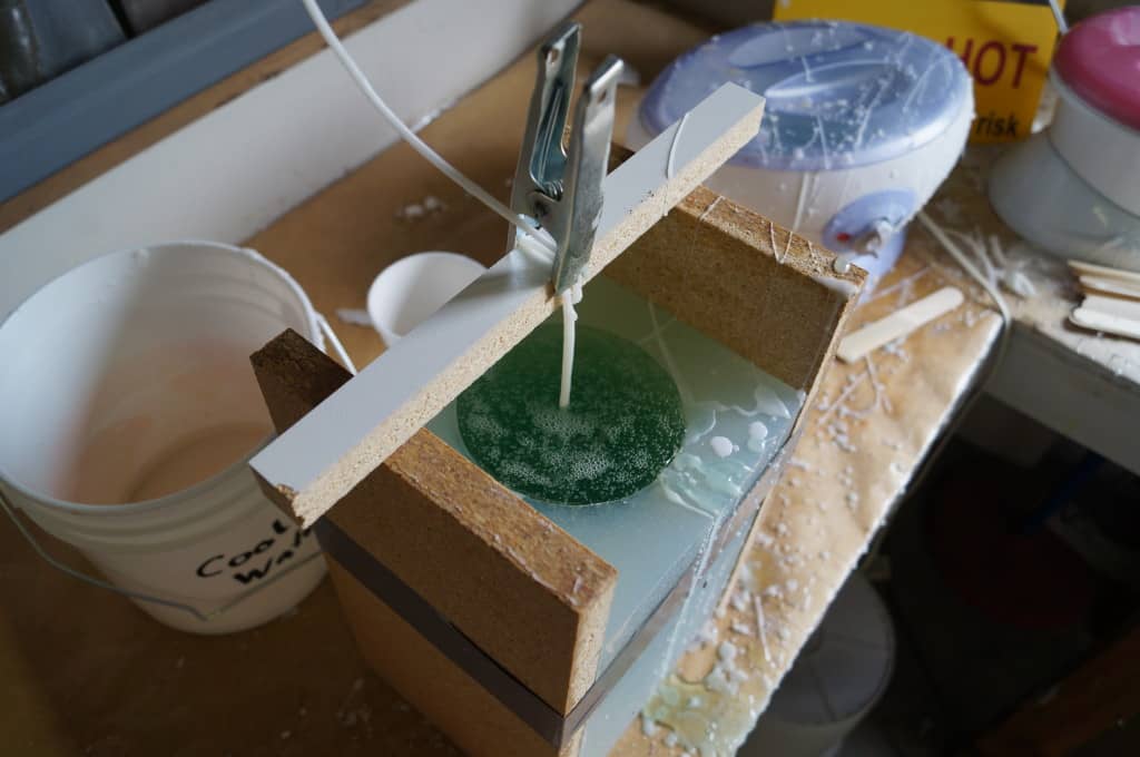 Pour Melted Wax into Mold Allow Wax to Cool in Silicone Mold