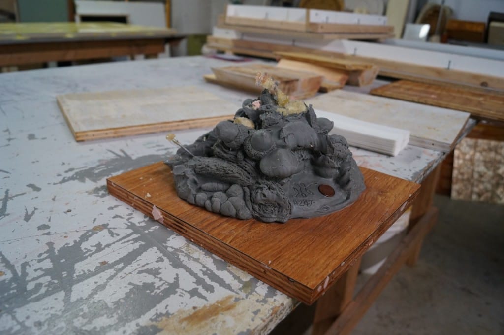 Part of Model Removed from Mold Part of Model Removed from Mold