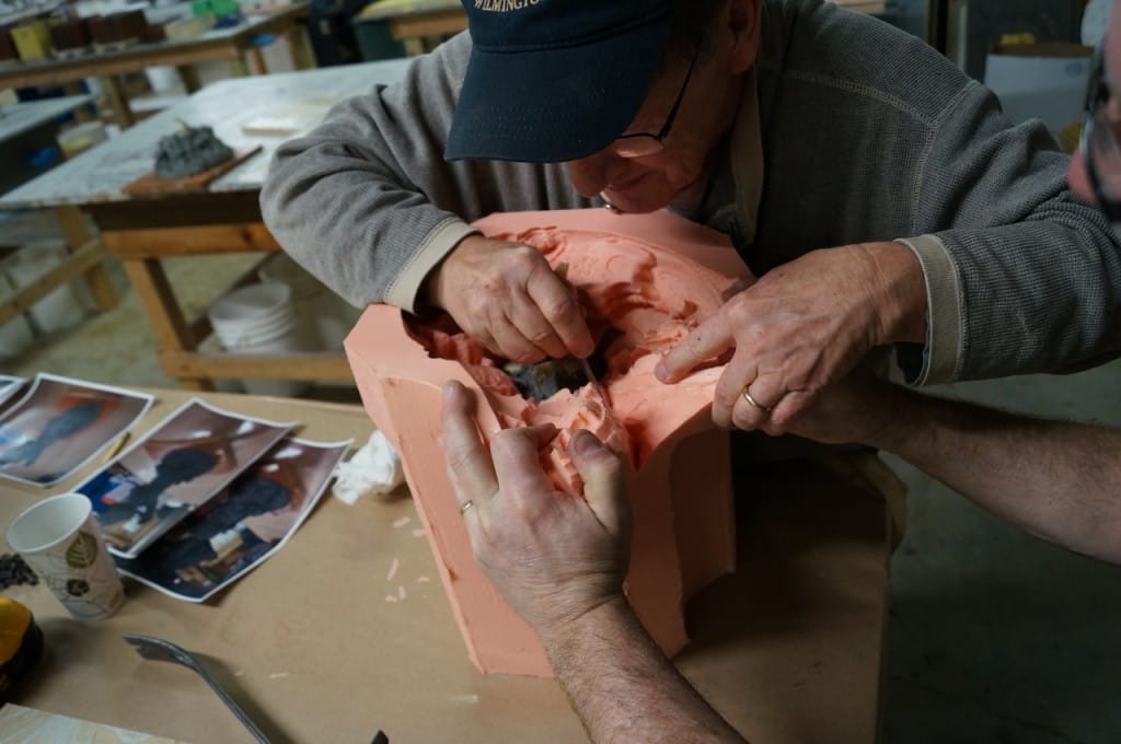 Cutting Silicone Mold with Scalpel Cutting Silicone Mold with Scalpel