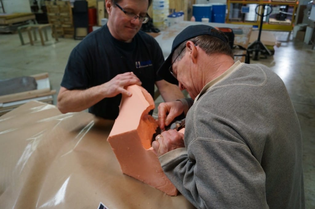 Cutting Silicone Mold with Scalpel