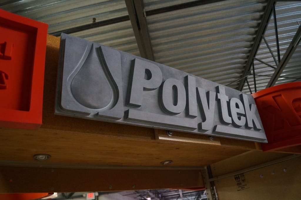 custom concrete sign - polytek