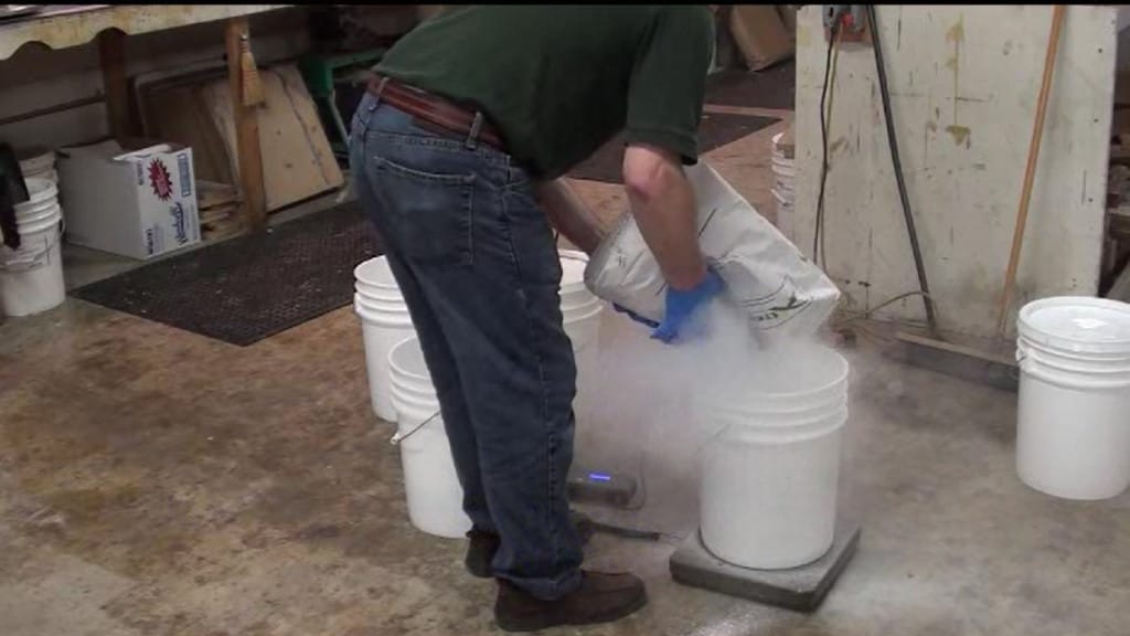 Mixing SureCrete Contrete Mixing concrete