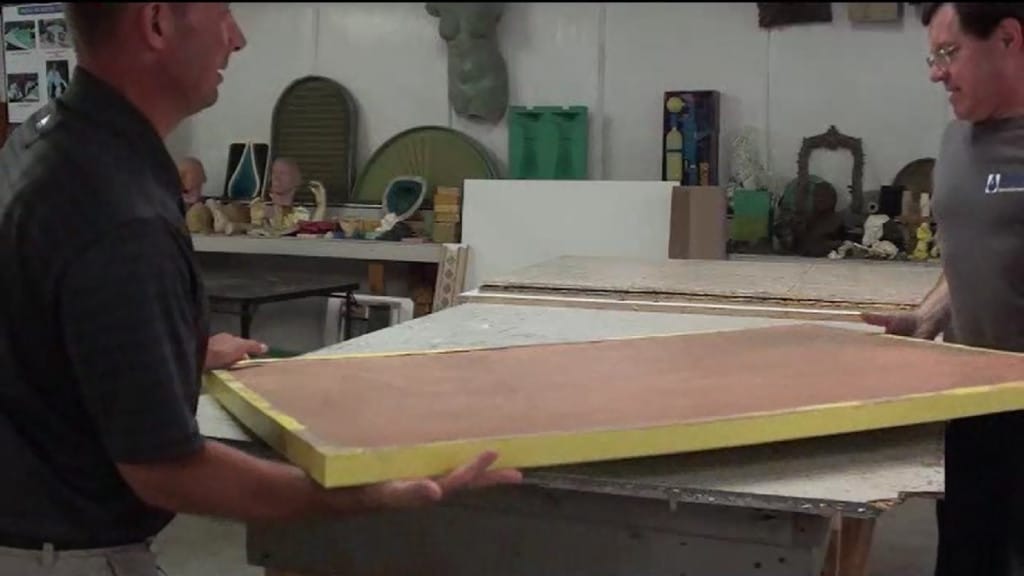 Rotating the Mold Demold Concrete Casting