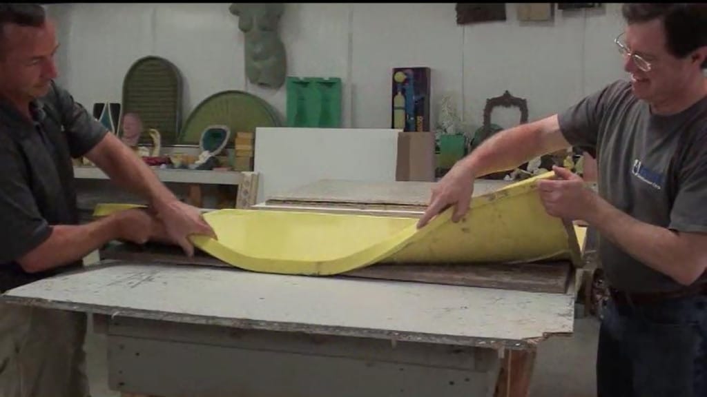 Removing Mold from Concrete Casting Removing Concrete Casting from mold