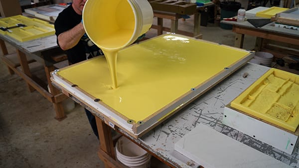 Pour Poly 74-20 over Pattern Pour Rubber Over Model