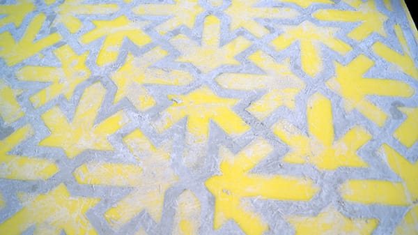 GFRC Concrete in Poly 74-20 Mold Close-up_Concrete in Rubber Mold