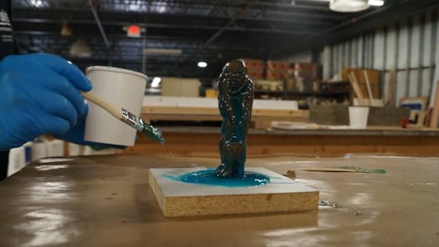 Brush Silicone onto Model Brush-On Silicone Rubber