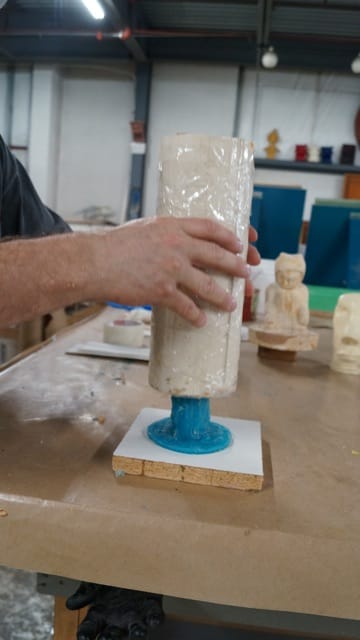 Place PVC Pipe Over Mold Place PVC Pipe Over Mold