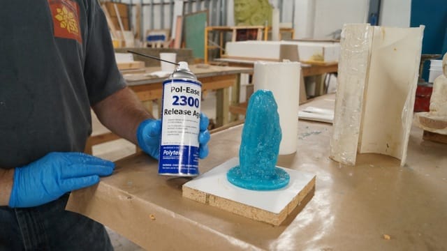 Pol-Ease 2300 Release Agent Spray Silicone Release onto Glove Mold