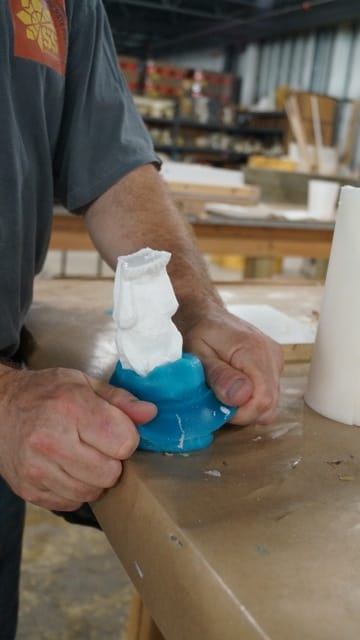 Peel Back Glove Mold to Remove Casting PlatSil 71-11 Sock Mold