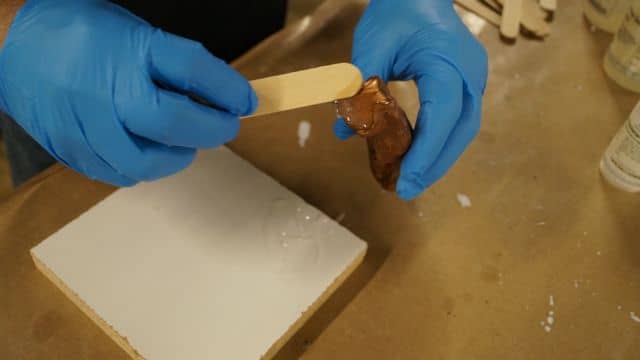 Adhere Model to Baseboard Adhere Model to Baseboard