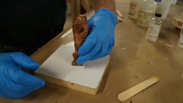 Adhere Model to Melamine Baseboard Adhere Model to Baseboard with Epoxy