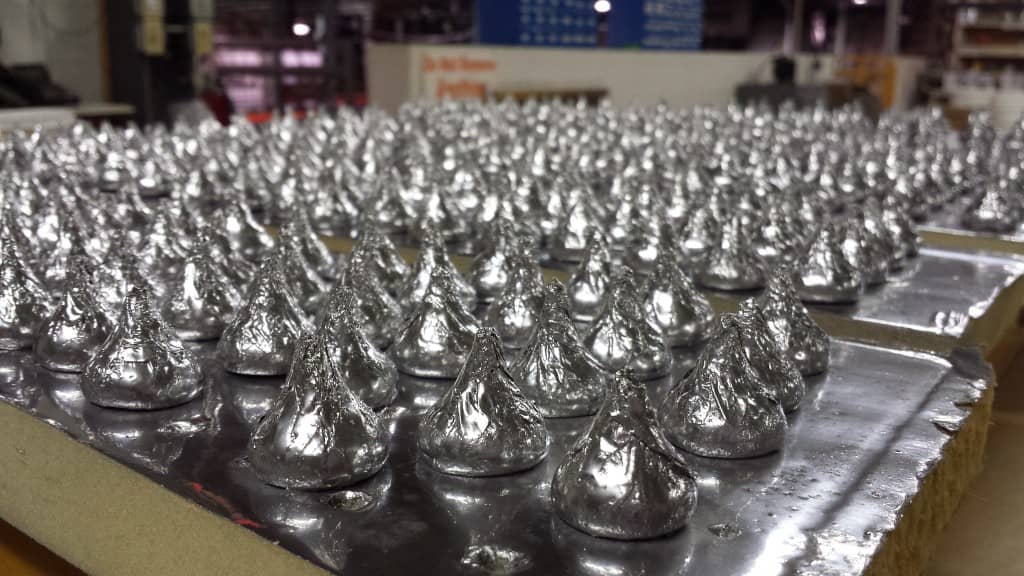 Plastic Hershey's Kisses® with Spray Paint