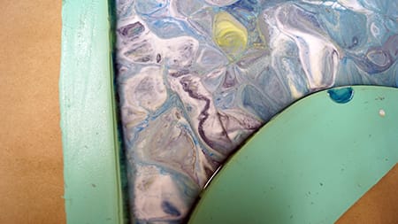 Close-Up Marbled Resin