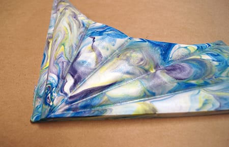 Close-Up of Marbled Casting Close-Up Front of Marbled Casting