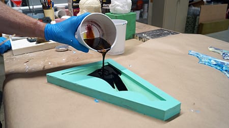 Pouring Resin with Thickened PolyColor Dyes