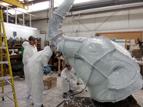 Polygel Spray On Rubber - Mastodon Sculpture