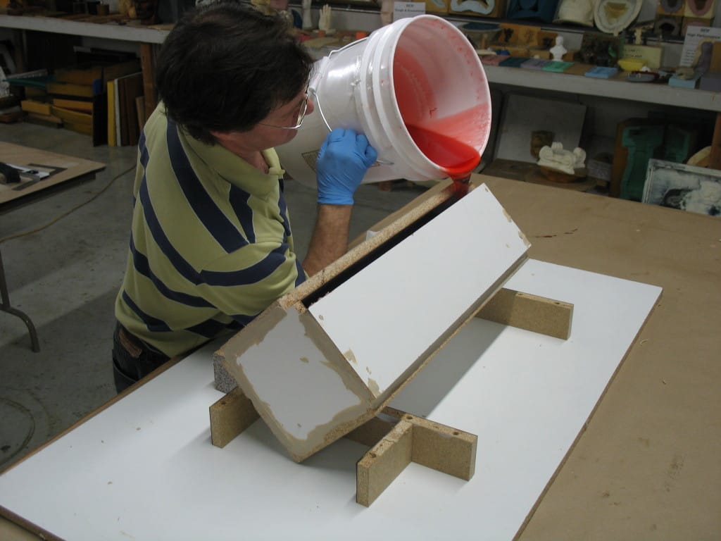 Mix and Pour Poly 75-65 to Create Second Half of Mold Polyurethane Mold Rubber