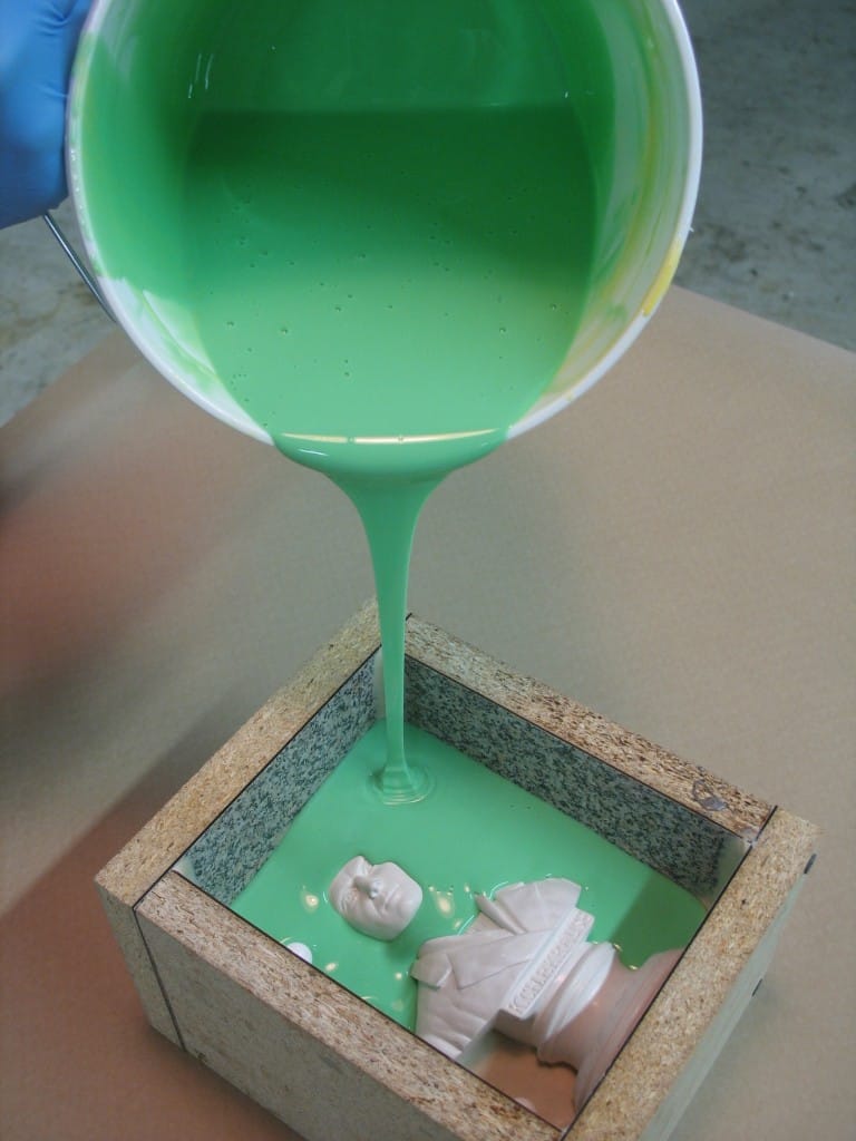 Pour Rubber Over Model Polytek Silicone Rubber
