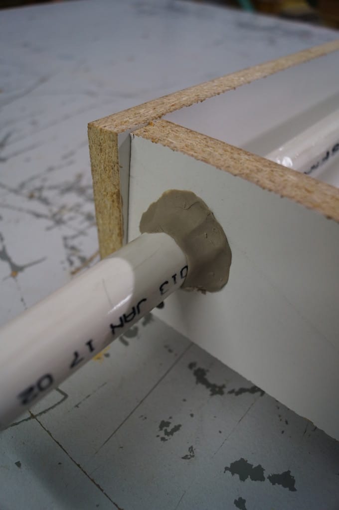 Sealing Tube Edges Using Clay as Caulk