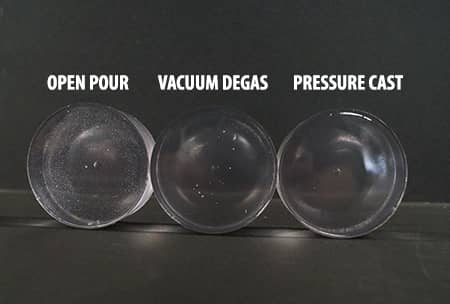 Open Pour vs. Vacuum Degas vs. Pressure Cast 3 Casting Methods - Clear Resin