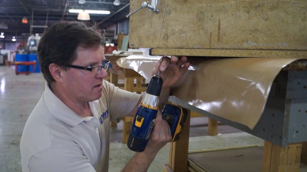 Secure Bottom Board to Mold Box Walls Secure Mold Box Walls to Board