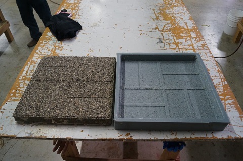 Polytek Rubber Mold of Concrete Stepping Stone