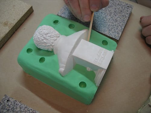 Remove Clay & Marbles from Rubber & Model Mold Keys in Silicone Mold