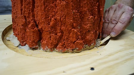 Seal Edges of Log with Clay Seal Edges of the Log
