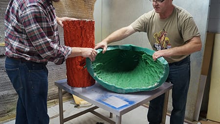 Remove the Log from the Mold Polytek - Rubber Mold of a Detailed Log