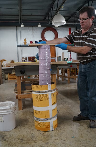 Foam Insert in Concrete Stool Foam Insert in Concrete Stool